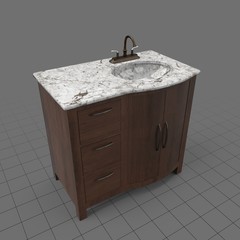 Marble bathroom sink