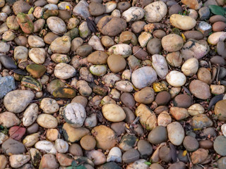 Colored stones on background