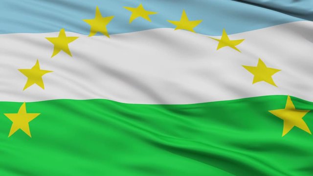 Tabio  closeup flag, city of Colombia, realistic animation seamless loop - 10 seconds long