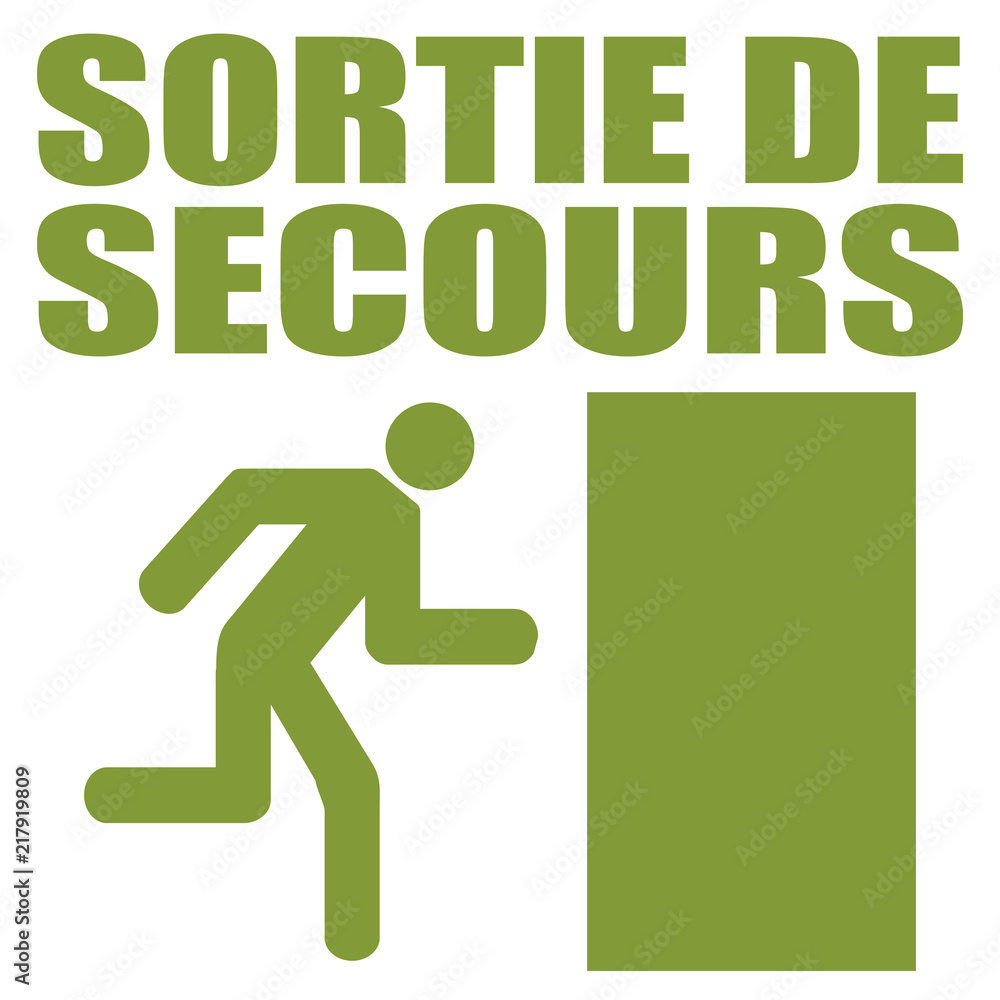 Poster Logo sortie de secours.