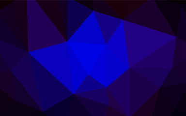 Fototapeta premium Dark BLUE vector polygon abstract layout.