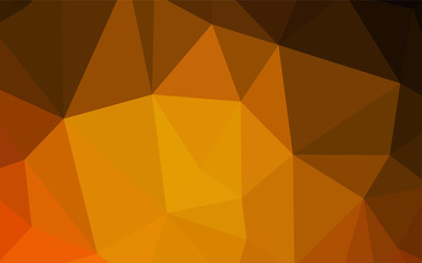 Dark Orange vector shining triangular cover.