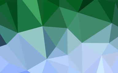 Light Blue, Green vector abstract polygonal pattern.