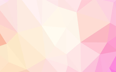Light Pink, Yellow vector triangle mosaic cover.