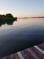 the river at sunset