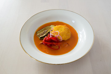Tomato soup with Polenta