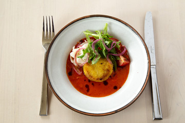 Tomato Soup with Polenta 