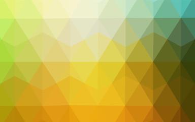 Light Green, Yellow vector polygon abstract background.