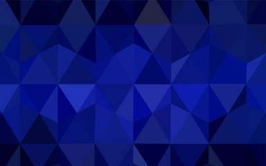 Obraz premium Dark BLUE vector polygonal background.