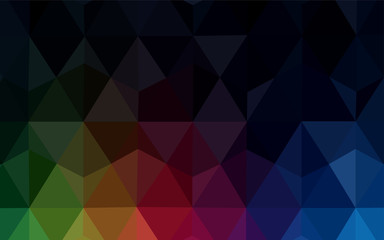 Dark BLUE vector polygonal template.