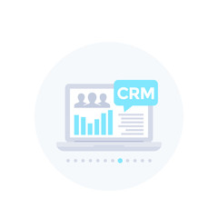 CRM system software vector illustration