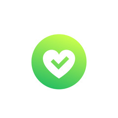 heart and tick vector logo