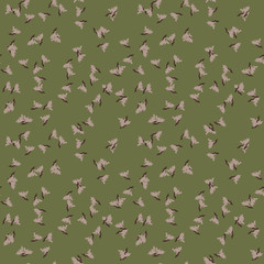UFO military camouflage seamless pattern in green and different shades of brown color