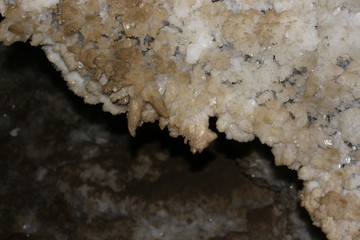Beautiful crystals of karst caves