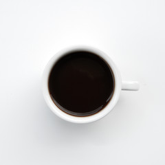 white coffee cup isolated.