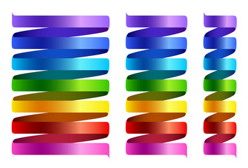Multicolor rainbow spirals on a white background