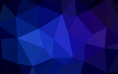 Obraz premium Dark BLUE vector abstract mosaic pattern.