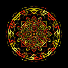 Mandala Round Colorful Zentangle Ornament Pattern. Stock Vector Illustration