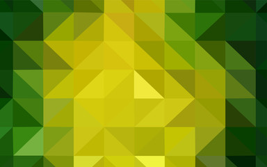 Fototapeta na wymiar Light Green, Yellow vector abstract mosaic background.