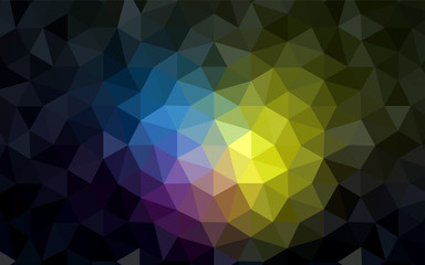 Dark Multicolor vector shining triangular layout.