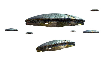 Unidentified Flying Objects with clipping path © 3000ad