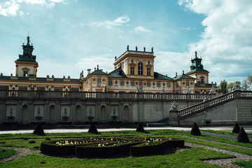 Fototapeta premium Old antique palace Wilanow in Warsaw