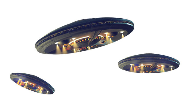 Unidentified Flying Objects with clipping path