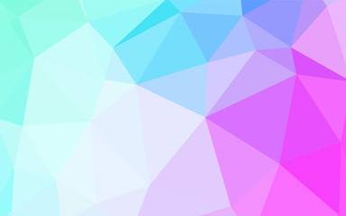 Light Pink, Blue vector shining triangular cover.