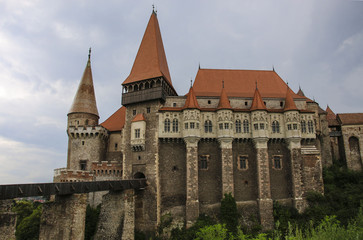 Fototapeta na wymiar Medieval Hunyad or Corvin castle, Hunedoara town, Transylvania region,Romania,Europe