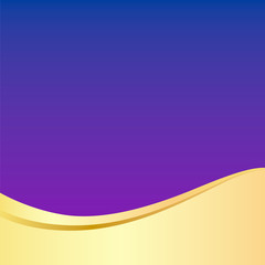 Gold / Golden Wave Elegant Purple Background / Pattern for Card , Poster , Website or Invitation.