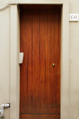porta ingresso di legno anni 1950 , italia