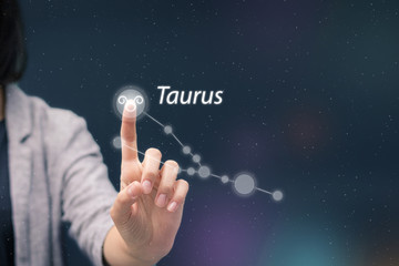 Taurus horoscope symbol.