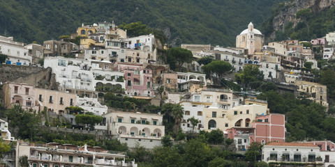 Fototapeta na wymiar View of buildings in a town, Positano, Amalfi Coast, Salerno, Campania, Italy