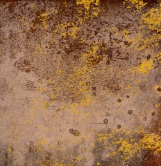 Dried old wall. Stained wall. Old grunge background.