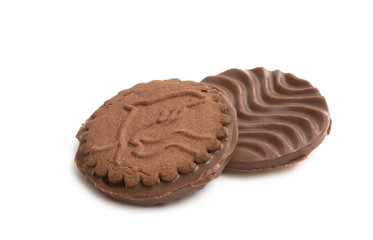chocolate cookies isolated