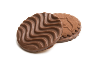 chocolate cookies isolated