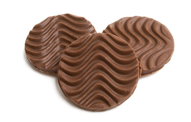 chocolate cookies isolated