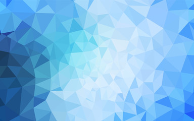 Fototapeta na wymiar Light BLUE vector triangle mosaic template.