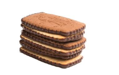 chocolate cookies isolated