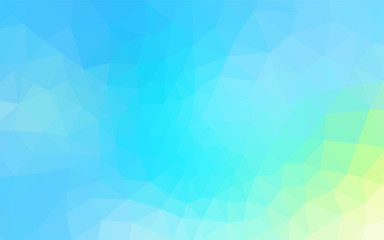 Light Blue, Green vector gradient triangles pattern.