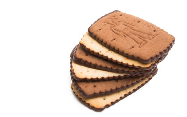 chocolate cookies isolated