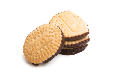 chocolate cookies isolated