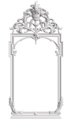 Classic frame with ornament decor isolated on white background