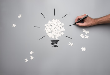 Conceptual image of business vision and idea