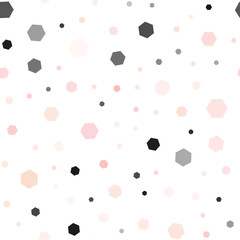 Light Orange vector seamless cover with set of hexagons.