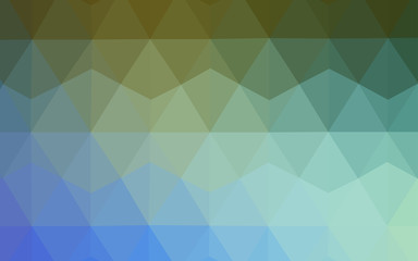 Light Blue, Green vector shining triangular layout.