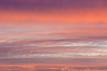 Background of the evening sky and amazing clouds.
