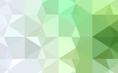 Light Green vector triangle mosaic texture.