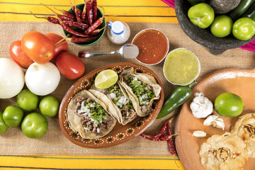 Typical Mexican cuisine.Delicious and typical food