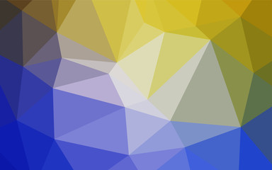 Light Blue, Yellow vector triangle mosaic texture.